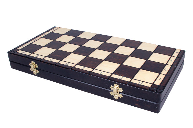 Babushka Blue Wooden Chess Set Russian Design 16.5" Board