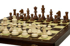 Brown Chess Set with 35 Artistic Pieces and 1.97" Squares Silkscreen Board