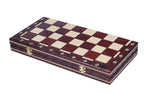 Consul Chess Set Staunton Style with Insert Tray Brown Finish 3.15 in King