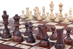Jowisz Chess Set with Burned Folding Board (3.35 in King / 85 mm)