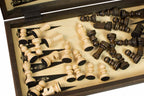 3 in 1 Wooden Game Set 15.75" Board for Chess Checkers and Backgammon