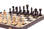 Folding Wooden Chess Set Ace 16.5" Board with Storage and 3.94" King