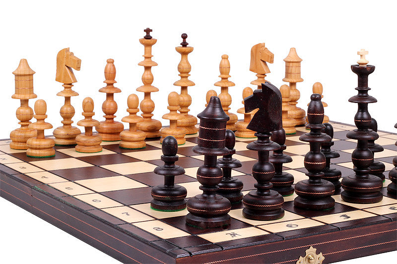 Old Polish Chess Set with Insert Tray (5.5 inch King)