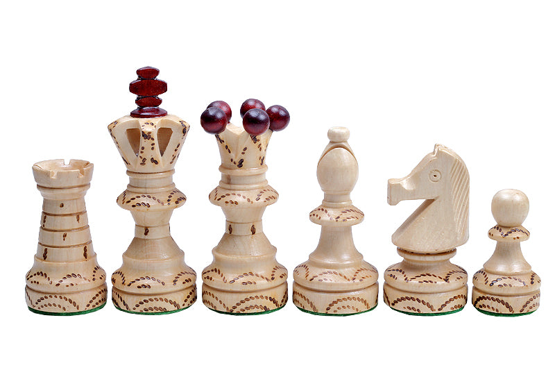Ambassador Brown Wooden Chess Set – Deluxe Edition with Insert Tray (Size No. 5.5)