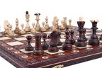 Junior Chess Set with Burned Folding Board (3.35 in King / 85 mm)