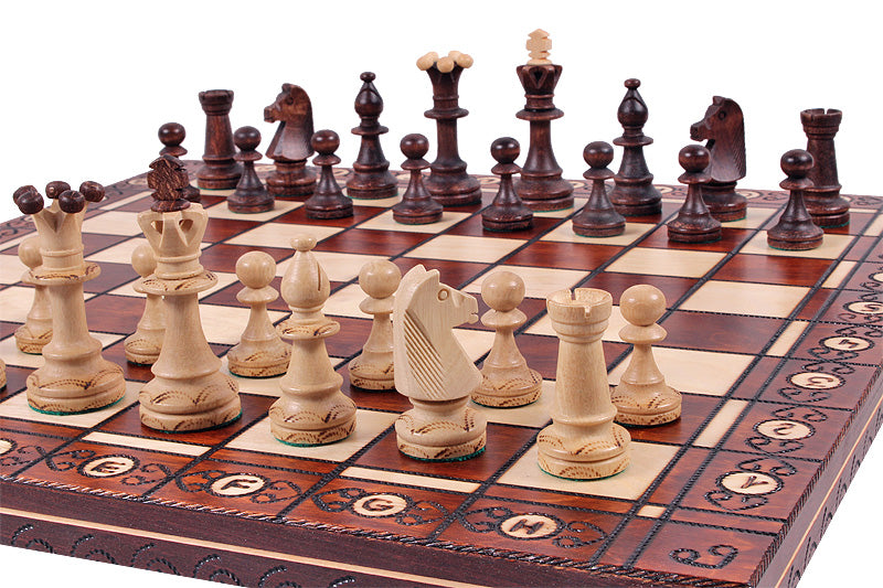Consul Chess Set with Insert Tray Handcrafted Wooden Set 3.54 in King