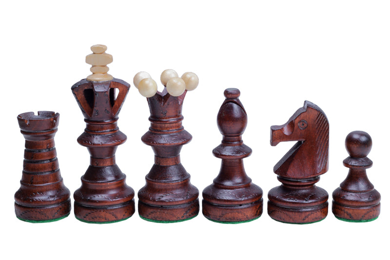 Ambassador Brown Wooden Chess Set – Deluxe Edition with Insert Tray (Size No. 5.5)