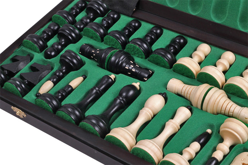 Classic Chess Set with Insert Tray Handcrafted Hornbeam Pieces 3.94 in King