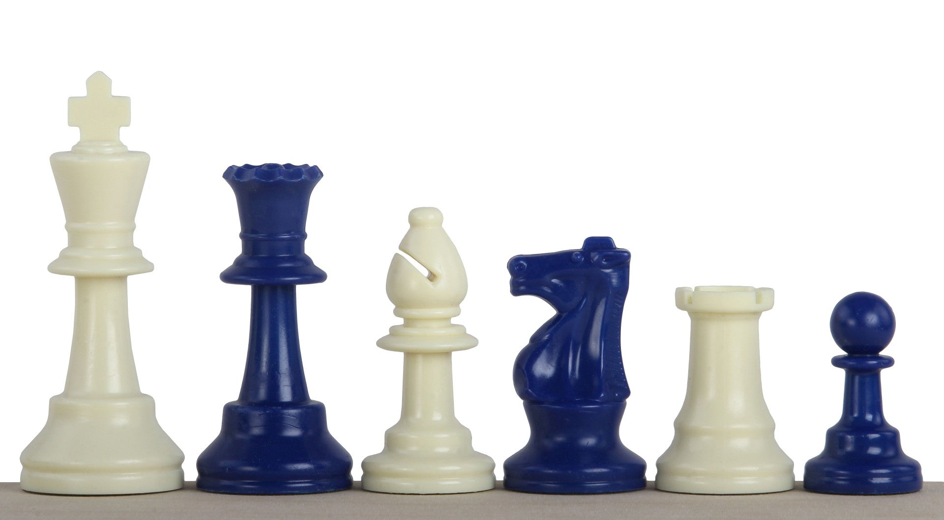 Blue Chess Pieces No 6 Plastic Set with 3.78" King
