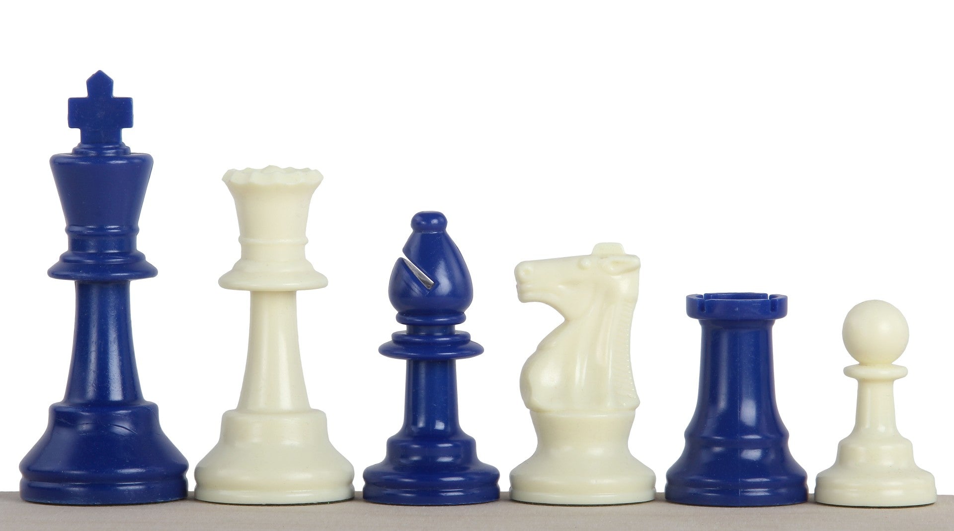 Blue Chess Pieces No 6 Plastic Set with 3.78" King