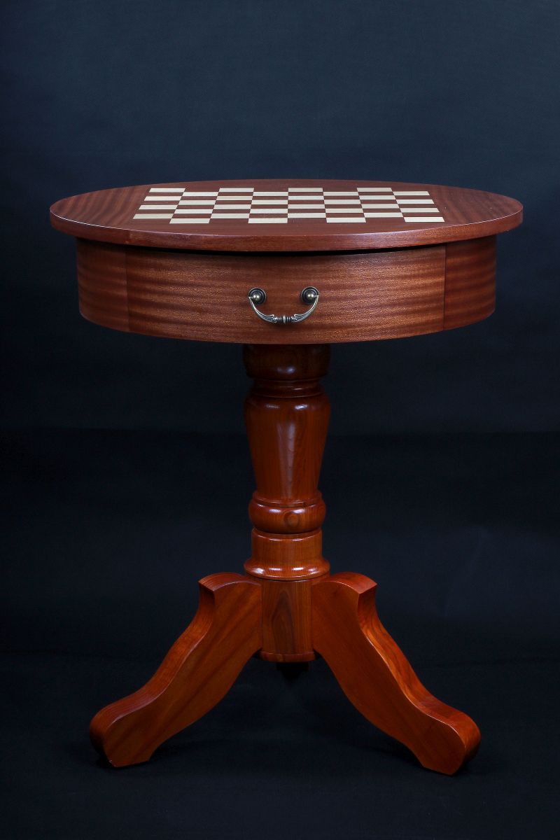 Luxury Round Chess Table (25 kg, 2.0 in Squares / 50 mm)