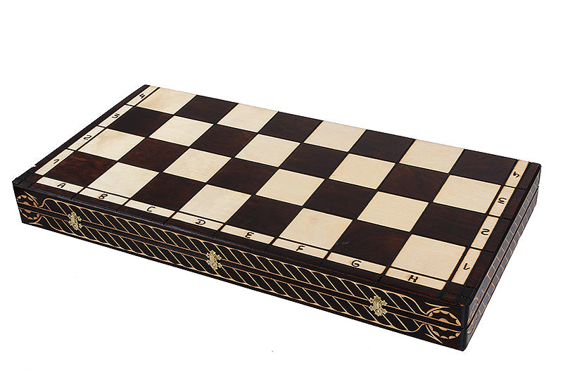 Cesar Large Folding Chess Set Luxurious Handcrafted Limewood Pieces 33.5" Board