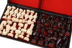 Cesar Large Folding Chess Set Luxurious Handcrafted Limewood Pieces 33.5" Board