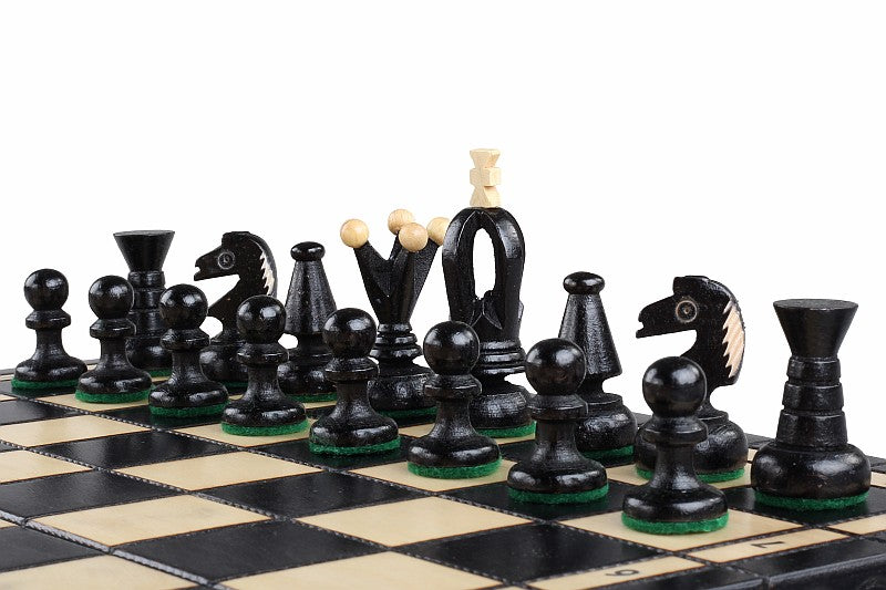 King's Chess Set Medium Black (2.36 in King) with Insert Tray