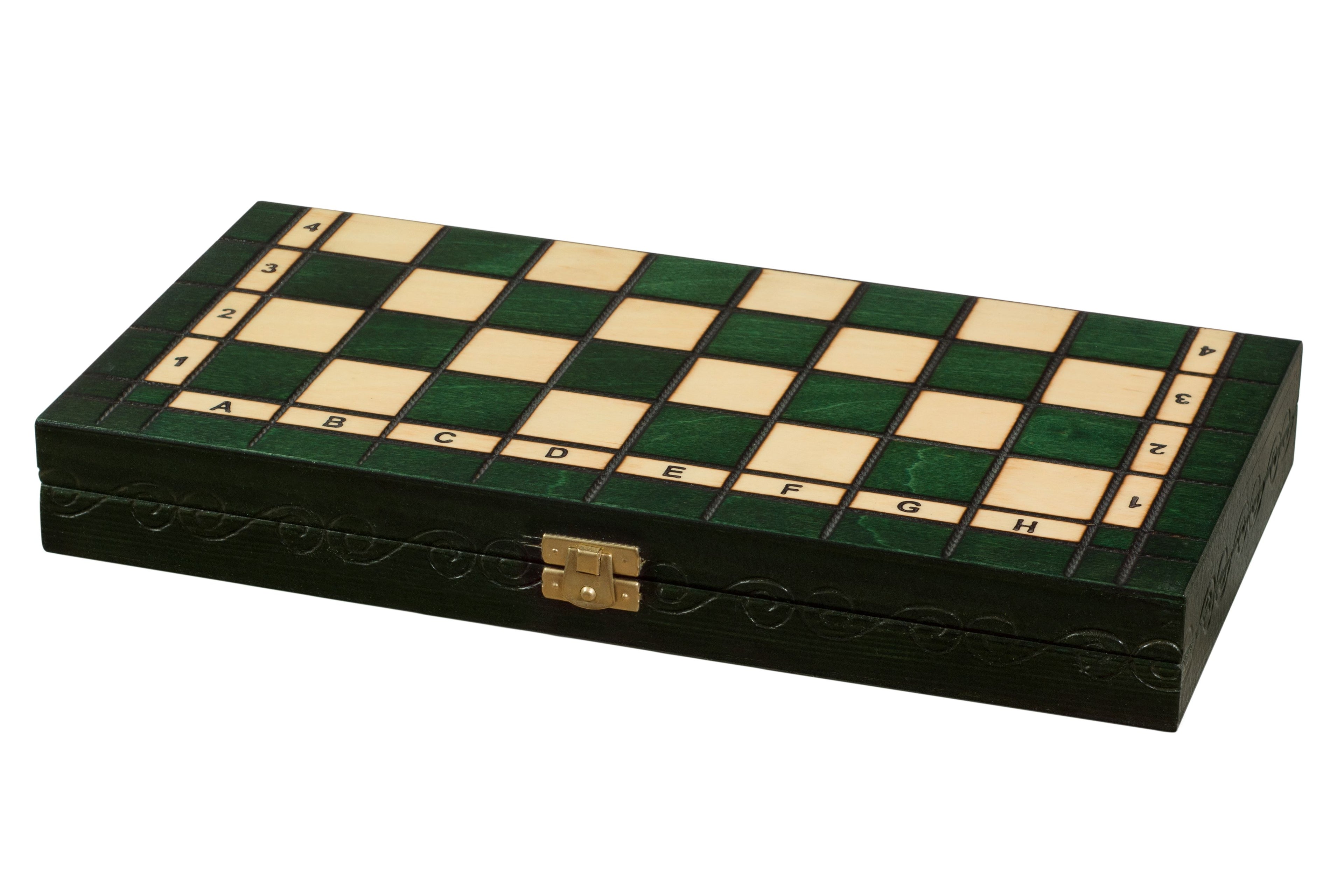 Medium Royal Kings Chess Set , Green Finish (2.5 inch King)