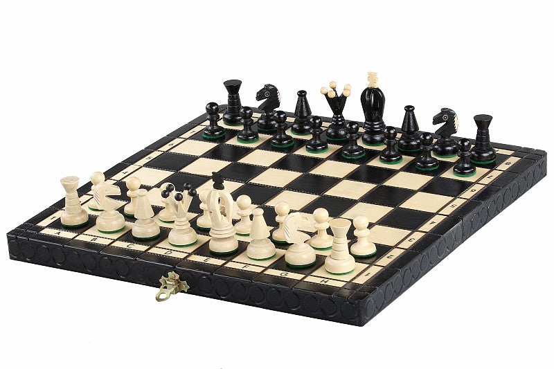 King's Chess Set Medium Black (2.36 in King) with Insert Tray