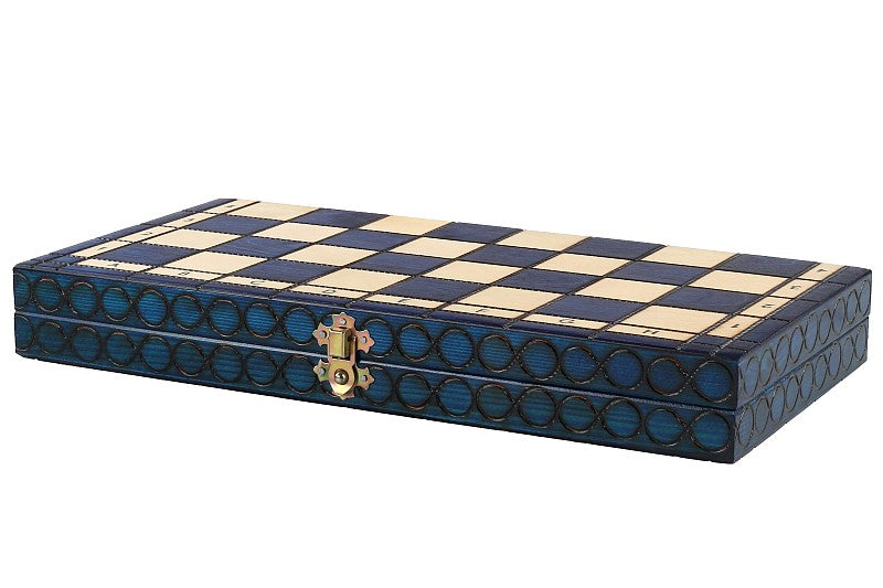 King's Medium Blue Chess Set with Insert Tray (2.36 in King / 60 mm)