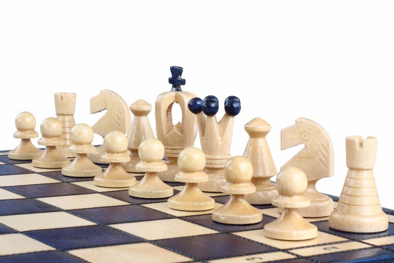 King's Medium Blue Chess Set with Insert Tray (2.36 in King / 60 mm)