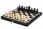 King's Small Chess Set Black with Felt Lining (2.36 in King / 60 mm)