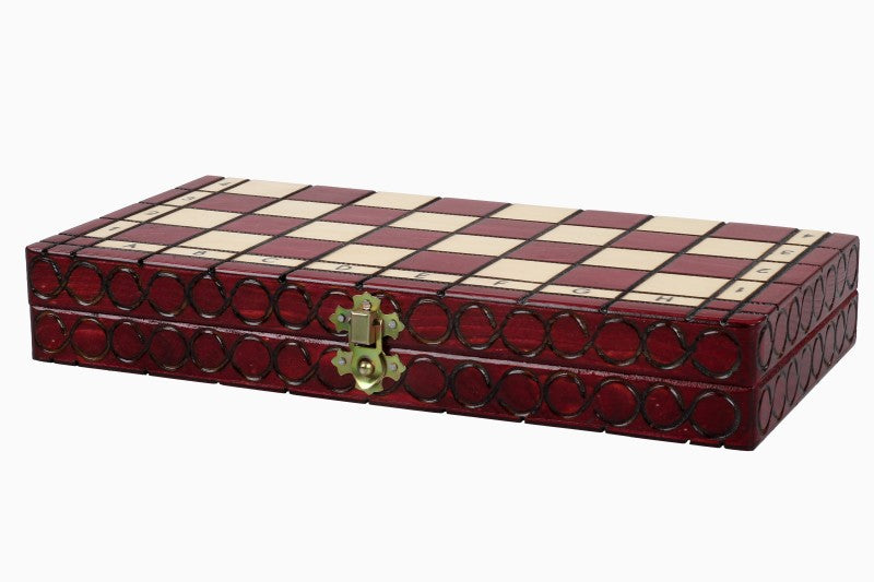 King's Small Chess Set Cherry with Felt Lining (2.36 in King / 60 mm)