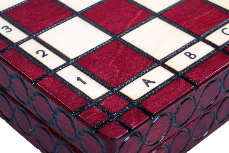 King's Small Chess Set Cherry with Felt Lining (2.36 in King / 60 mm)