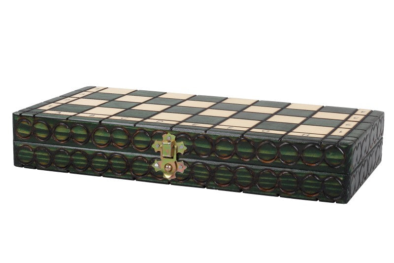 King's Small Chess Set Green with Felt Lining (2.36 in King / 60 mm)