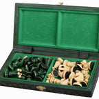 King's Small Chess Set Green with Felt Lining (2.36 in King / 60 mm)