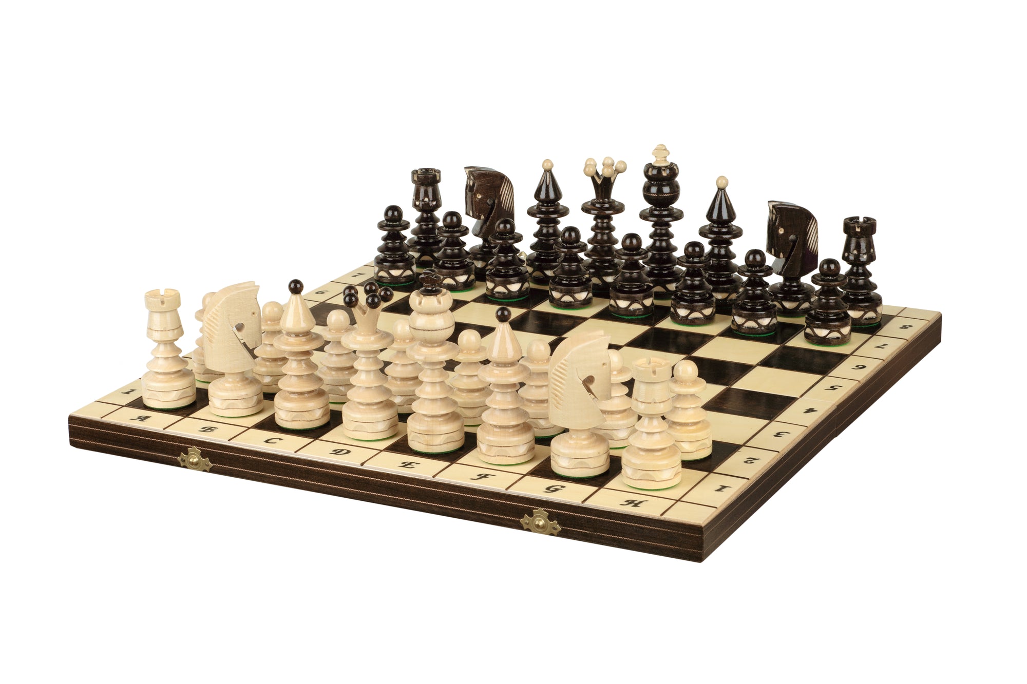 Christmas Tree Chess Set Handcrafted Hornbeam Pieces 4.72 in King