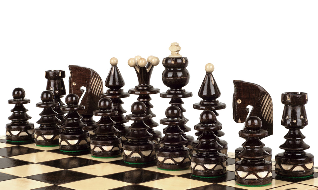 Christmas Tree Chess Set Handcrafted Hornbeam Pieces 4.72 in King
