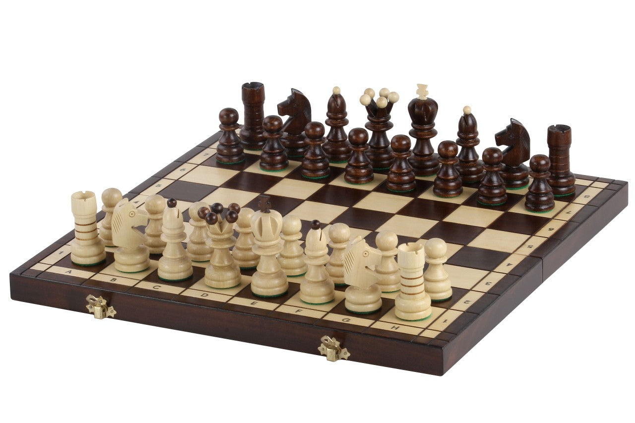 Pearl Large Chess Set with Felt-Lined Storage (3.54 inch King)