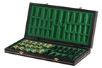 Consul Chess Set Staunton Style with Insert Tray Black Finish 3.15 in Kin