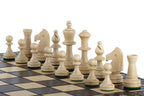 Consul Chess Set Staunton Style with Insert Tray Black Finish 3.15 in Kin