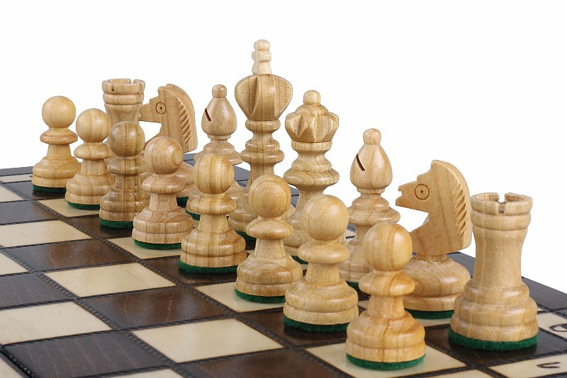 Cherry Wood Travel Chess & Checkers Set – Compact 2-in-1 Game