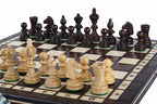 Cherry Wood Travel Chess & Checkers Set – Compact 2-in-1 Game