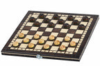 Cherry Wood Travel Chess & Checkers Set – Compact 2-in-1 Game