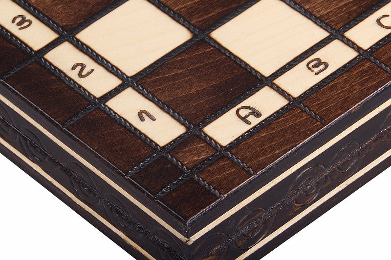 Cherry Wood Travel Chess & Checkers Set – Compact 2-in-1 Game