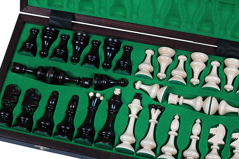 Beskid Highland Wooden Chess Set Polish Folk Style 18.1" Board
