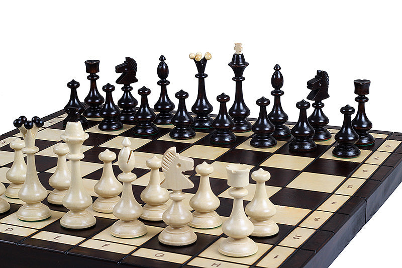 Beskid Highland Wooden Chess Set Polish Folk Style 18.1" Board