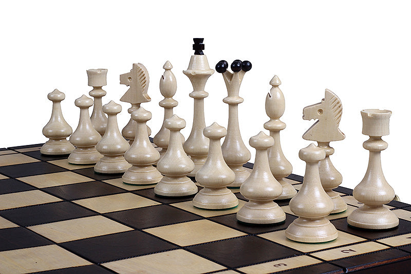 Beskid Highland Wooden Chess Set Polish Folk Style 18.1" Board