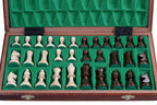 Tournament Chess Set No 3 with Mahogany & Sycamore Inlaid Board