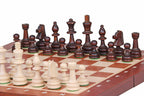 Tournament Chess Set No 4 (double queen) Mahogany & Sycamore Board