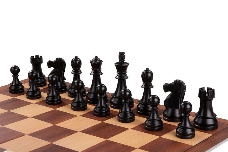 DGT Brown Chess Set with DGT 1002 Clock and Weighted Pieces 3.39 in King