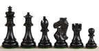 Kings Bridal Ebonised Chess Pieces (3.75") with Double Queens