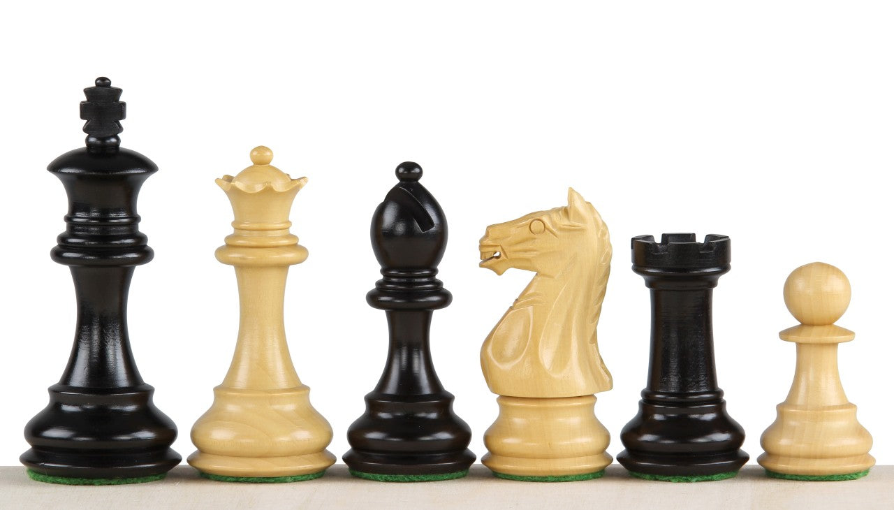 Oxford 3.5 Inch Chess Pieces – Ebonised Boxwood