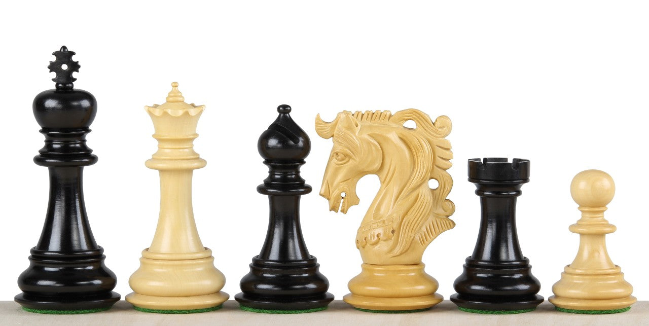 Elvis Knight Ebony Chess Pieces – 4.25 Inch