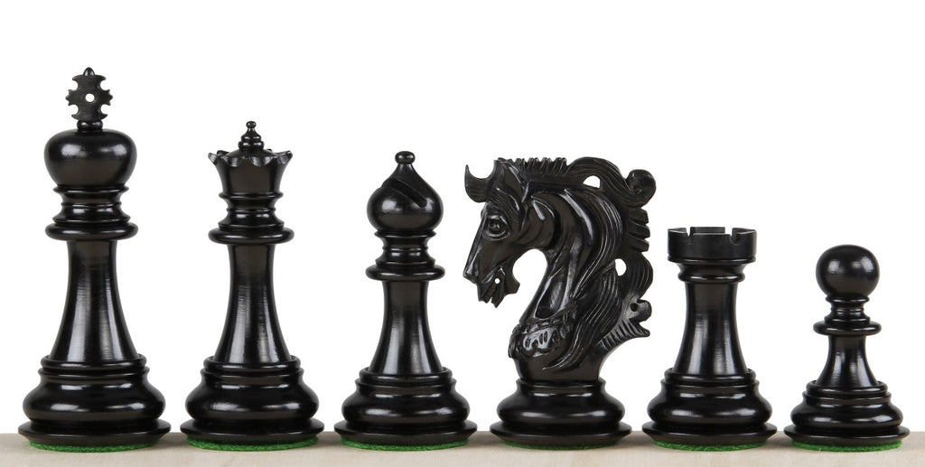 Elvis Knight Ebony Chess Pieces – 4.25 Inch