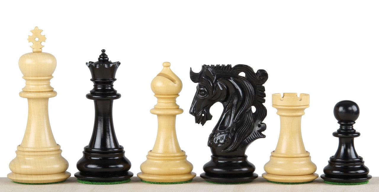 Elvis Knight Ebony Chess Pieces – 4.25 Inch