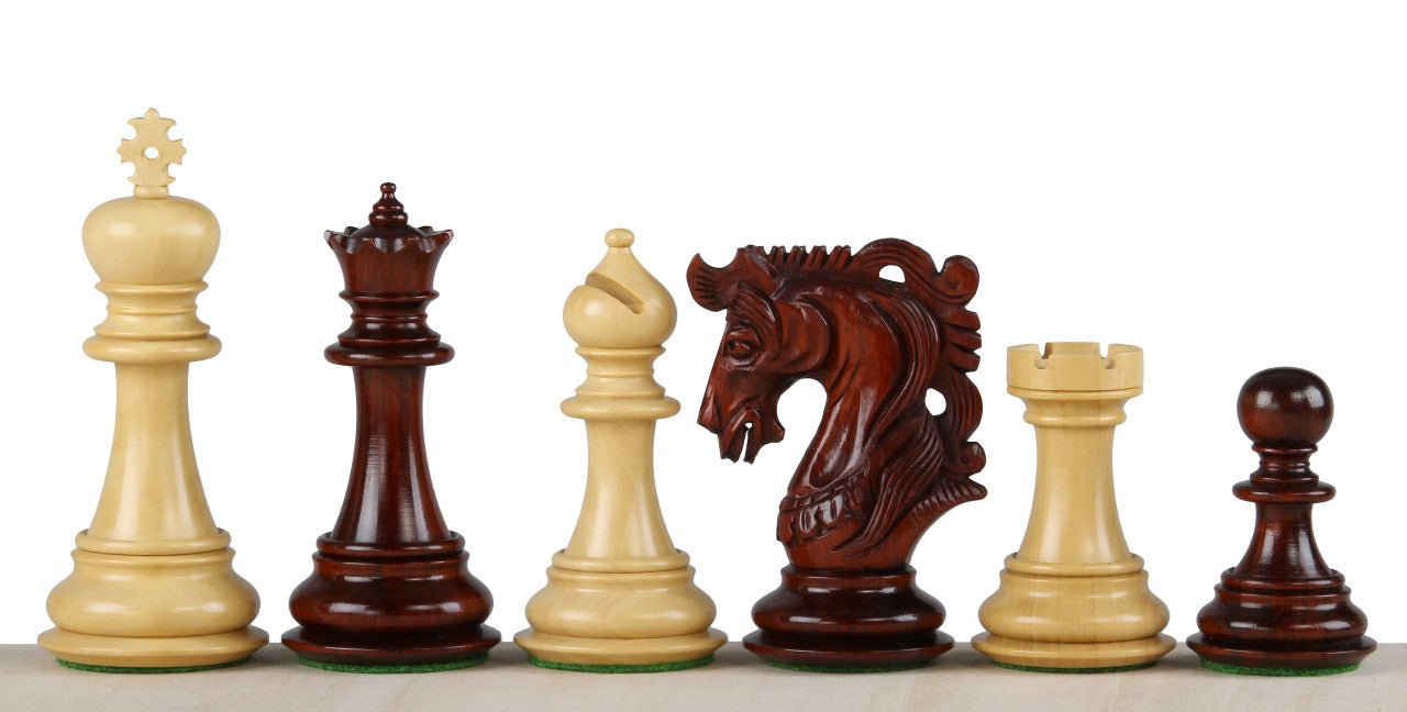 Elvis Padauk Chess Pieces – 4.25 Inch