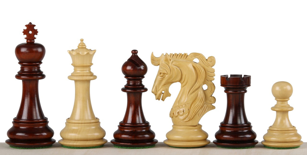 Elvis Padauk Chess Pieces – 4.25 Inch