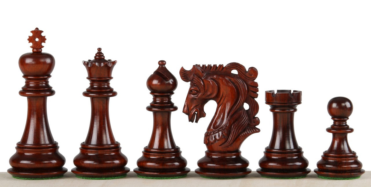 Elvis Padauk Chess Pieces – 4.25 Inch